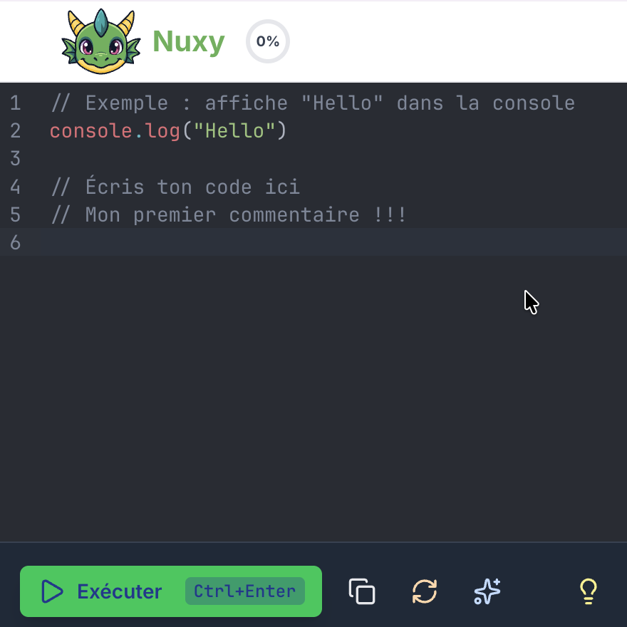 Capture de l'éditeur